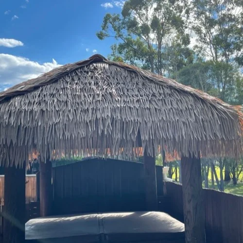 Thatched bali hut roof detail